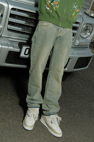 Rigid Straight Jean - Dune Blue