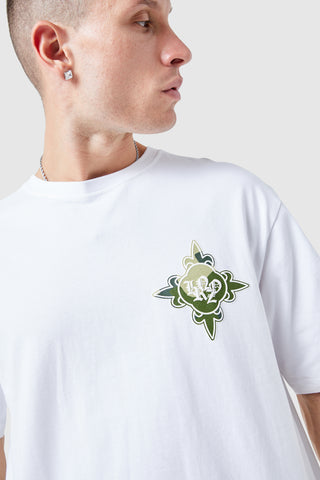 Icon Tee - White/Green Camo