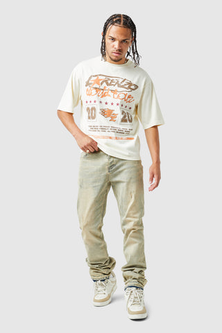 Stacked Jean - Dune Blue Wash