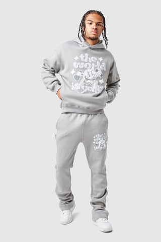 World Is Yours Tracksuit - Steel Grey