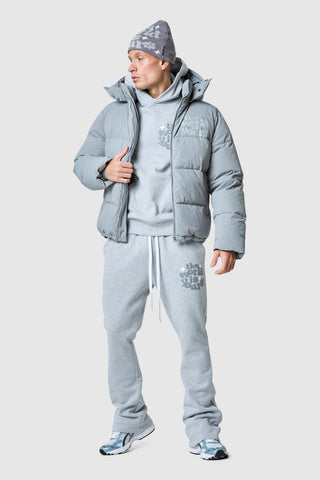 World Is Yours Puffer Jacket - Moon Grey