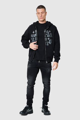 World Is Yours Zip Hood - Black
