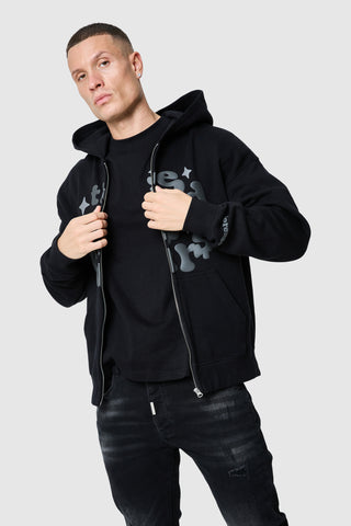 World Is Yours Zip Hood - Black