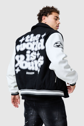 World Is Yours Varsity - Black/Off White