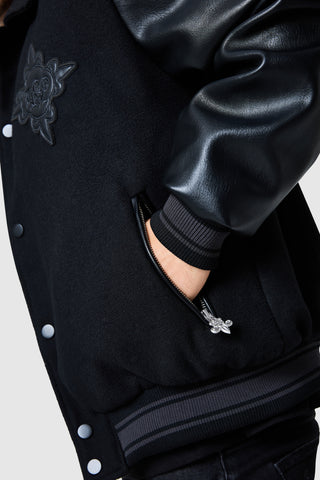 Icon Varsity Jacket - Black