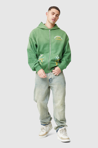 St Lorenzo Painter Zip Hood - Green